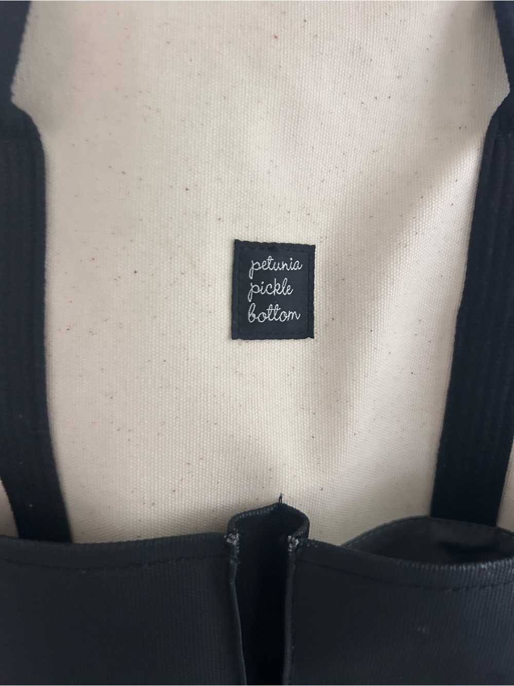 Petunia Pickle Bottom Two-Tone Black and Cream Baby Bag Backpack - Picture 3 of 5